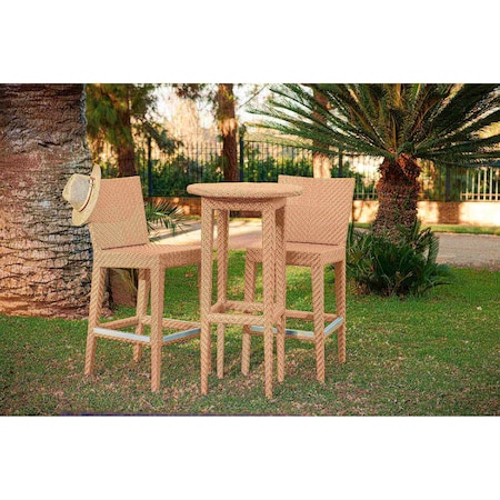 Panama Jack Outdoor Panama Jack Austin 3-Piece Round Pub Table Set PJO-3801-NAT-3PP