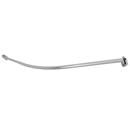 Kingston Brass 60"-72" Stainless Steel Adjustable Single Curved Shower Curtain Rod, Polished Chrome CC6721