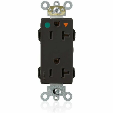 Leviton Straight Blade Receptacle, 5-20R, 20 A, 125V AC, Isolated Ground MD830-IGE