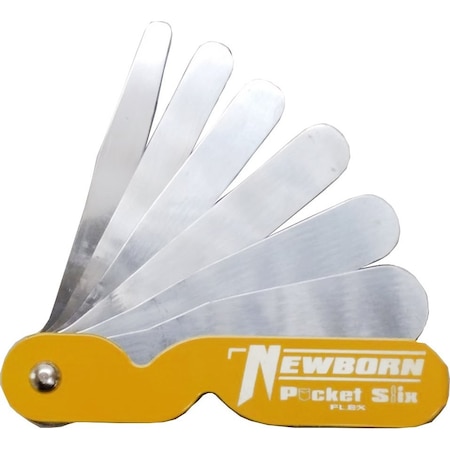 Newborn Newborn A-POCKETSLK-FLEK Pocket Slix, 6 in 1 Folding Pocket Caulk Spatula, Flexible, Yellow A-POCKETSLK-FLE