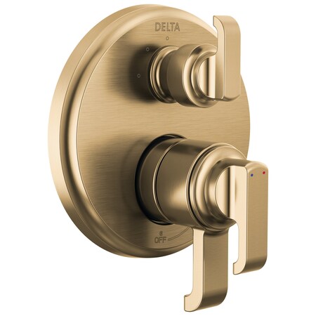 Delta Tetra 17 Series Integrated Diverter Trim With 3-Setting In Lumicoat Champagne Bronze T27889-CZ-PR