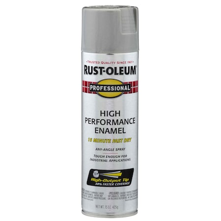 Rust-Oleum Rust Preventative Spray Paint, Light Machine Gray, Gloss, Solvent, 15 Oz 7581838