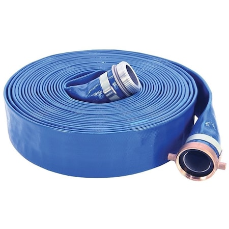 Abbott Rubber ABBOTT RUBBER COLORmaxx 1147-3000-50 Pump Discharge Hose Assembly, 3 in ID, Male x Female, PVC 1147-3000-50
