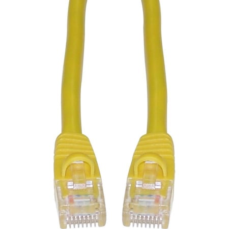 Cable Wholesale Cat5e Yellow Copper Ethernet Patch Cable, Snagless/Molded Boot, POE Compliant, 50 foot 10X6-08150