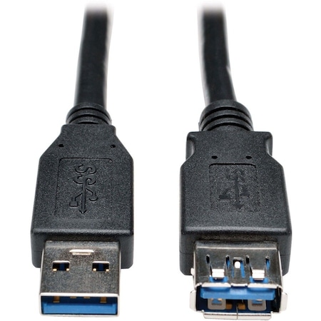 Eaton EATON USB 3.0 Superspeed Extension Cable, USB M/f, Black, 3 Ft. 0.91 M U324-003-BK