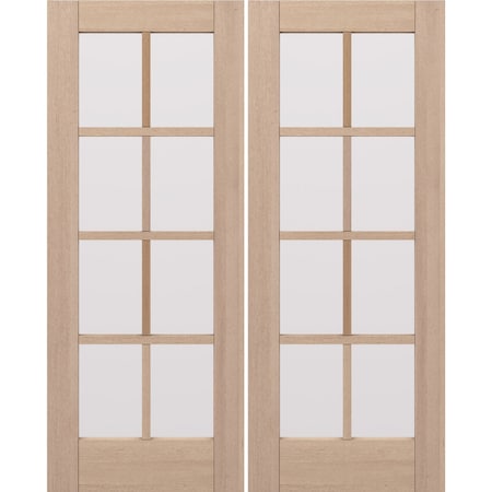 Doornmore G108, 66.5" x 82" ( 2x32" Door) Left Hand, Mahogany SDL 8 Lite Exterior Door G108-SW-3280_2_LI