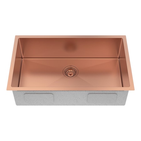 Homeroots 10in X 30in Gold Stainless Steel Undermount Kitchen Sink 719951