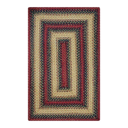 Homespice Decor 5 x 8 ft. Highland Jute Oval Braided Rug - Multicolor 504791