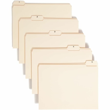 Smead INDEXED FILE FOLDER SETS, 1/5-CUT TABS, 1-31, LETTER SIZE, MANILA, 31 Pieces 11769