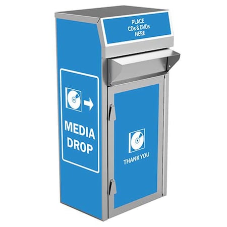 American Security Cabinets Small Library DVD Return 450 On-Wall BR-450-DVD-SS-OW-KB