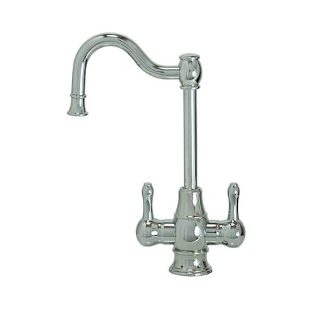 Mountain Plumbing Hot and Cold Faucet with Double Curved Body and Handles in French Gold MT1871-NL/FG