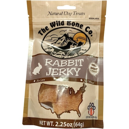 The Wild Bone Co Rabbit Jerky Dog Treat 2.25 Oz. 1940.6
