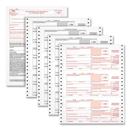 Tops Business Forms 8.5 x 11 in. Four Part Continuous Tax Form, White, 24PK TOP2299NEC