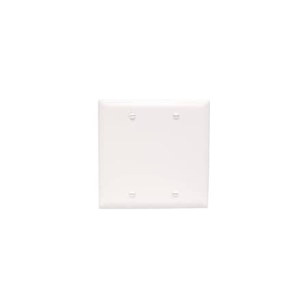 Pass & Seymour TradeMaster Blank Wallplate, 4-11/16 in L, 4-3/4 in W, 0.07 in Thick, 2 -Gang, Nylon TP23WCC12