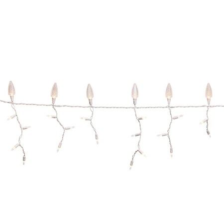 Celebrations Platinum LED C9 Warm White 70 ct Icicle Christmas Lights 9 ft. 11-12005A