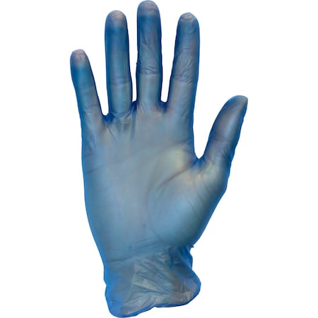Safety Zone Standard Vinyl Powder Free 3 mil Gloves Blue Lrg - Case of 2000 GVP9-LG-2-BL