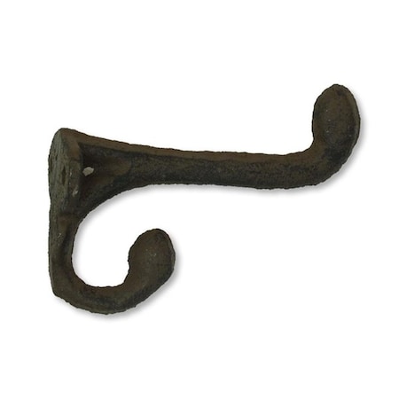 Esteras Tikar Cast Iron Wall Hook, Set of 6 - Brown ES1797148