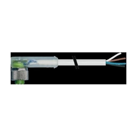 Murrelektronik Cordset, Right Angle, M12, Gray, 22 AWG, 4A 7000-12421-2341000