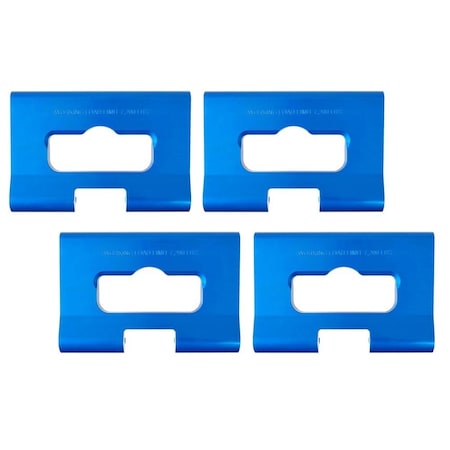 Mytee Products Mytee Products 4 Pack Heavy Duty 7.5 Blue Aluminum Removable J-Plate For Extruded Tie Down JP-TDx4
