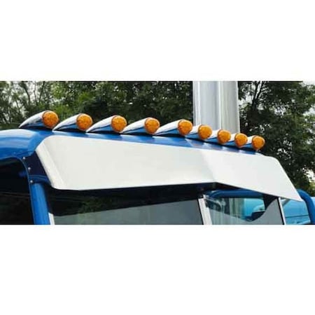 Replacement For Kenworth W900L Year 2022 11 To 7In Al. Mighty Wicket Visor Side Mount