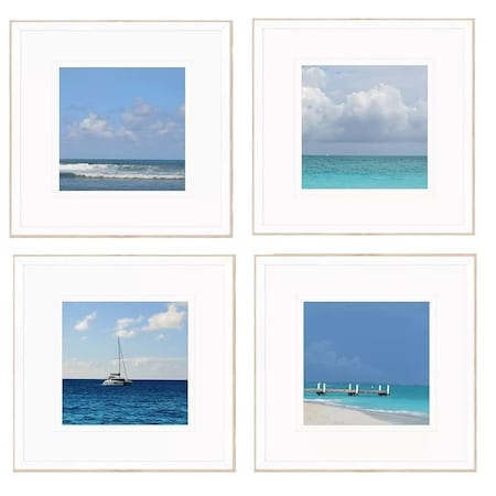 Homeroots Set Of Four Ocean Adventures I White Framed Print Wall Art, 4PK 526012