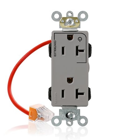 Leviton PlugsandReceptacles, 20A, 125VAC, Gry, Nylon M1636-1CG