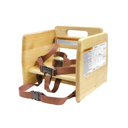 Cac Foodservice Booster Seat Wooden 10-7/8 inH Natural CHWB-11NAT