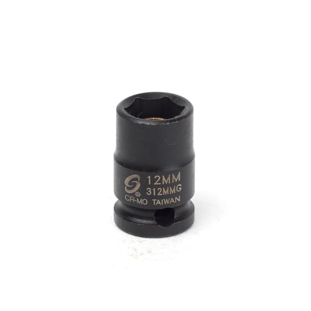 Sunex 3/8 in Drive 12Mm Magnetic Impact Socket 312MMG