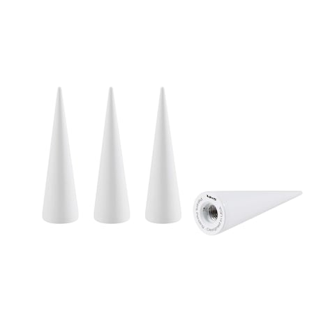 True Spike LUG NUTS Painted White Billet Aluminum 73 Millimeter Length 20 Millimeter Width Spike Style Se LGC032WH