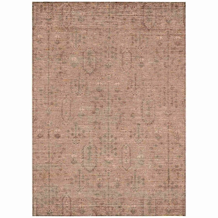 Homeroots 3' X 5' Terra Cotta And Copper Southwestern Washable Indoor Outdoor Area Rug 587098