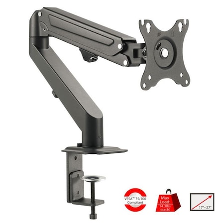 Betterbattery 27 in. Single Gas Spring C-Clamp Desk Mount BE3760508