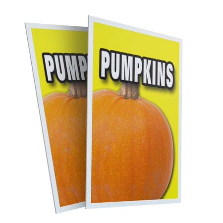 Signmission Pumpkins, Plastic Signs Only 24 Inch x 36 Inch, Corrugated Plastic, 2PK CSB-2436-2PACK-Pumpkins 1