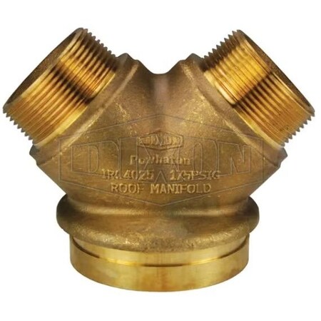 Dixon The Right Connection 26-294 2-Way Roof Connection Back Outlet, 4 x 2 2-1/2 in, Groove x MNST, Cast IRC4025GF