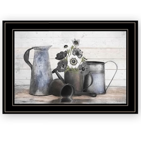Homeroots Floral Farmhouse I 2 Black Framed Print Wall Art 405569