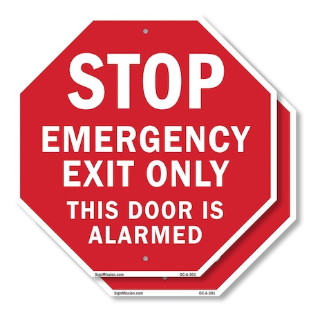 Signmission Exit Sign, Plastic Sign, 6 in W, 6 in H OC-P-2PACK-6-301
