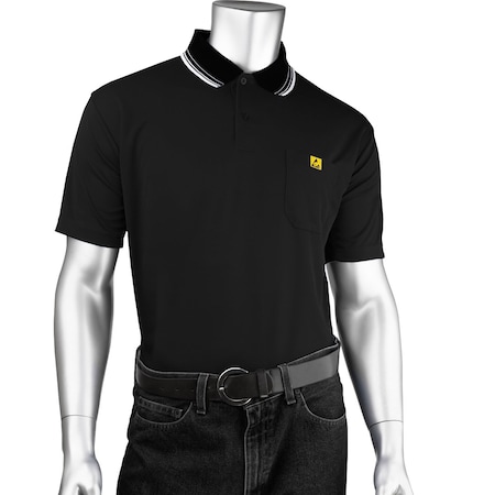 Uniform Technology Short Sleeve ESD Polo Shirt BP801SC-BK-L