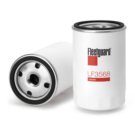 Fleetguard Oil Filter, 4.8125 in L, Spin-On LF3568
