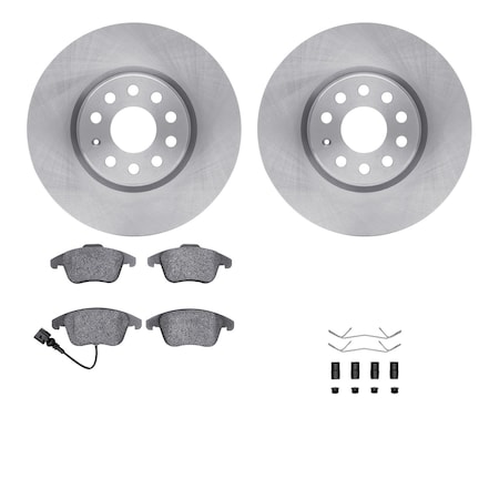 Dynamic Friction Co DFC Rotors with EURO 5000 Ceramic Brake Pads includes Hardware 6612-74214