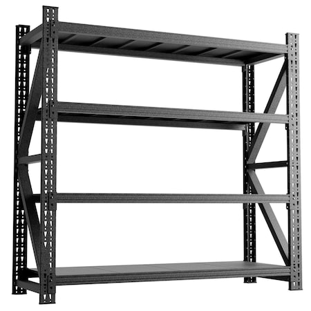 Wrightmaster 71in.*23.7in.*69in. Heavy Duty 4-Tier Garage Shelving with Adjustable Height ZoroP480399