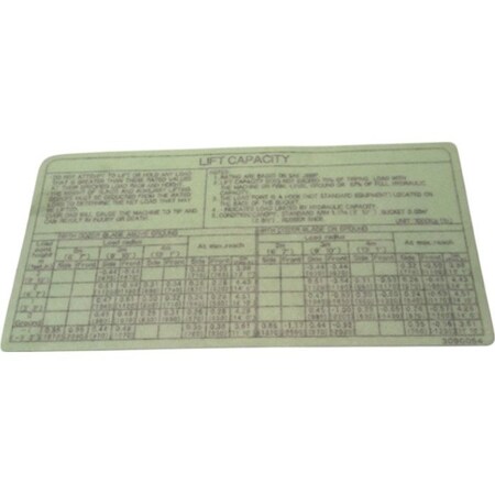 John Deere LABEL, JOHN DEERE OEM 3090054 3090054