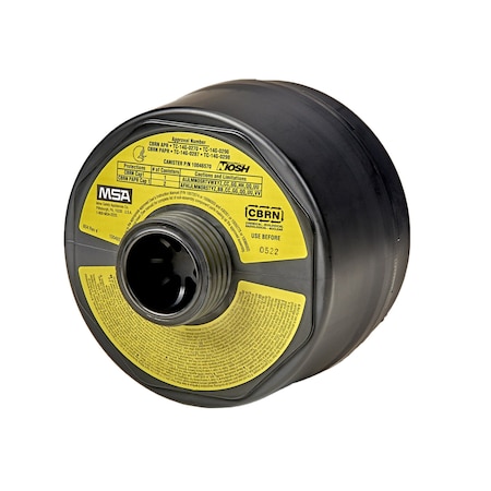 Msa Safety Gas Mask Canister, Threaded, CBRN 10046570