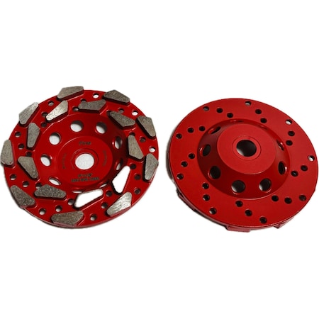 Vantage Product Double PNR Segmented Cupwheel, Concrete Cutting, 5'', Medium PNR518A330