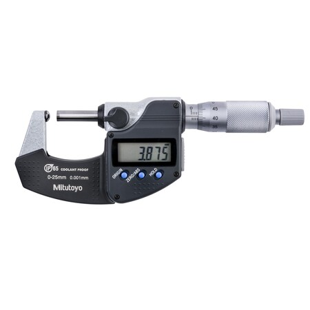 Mitutoyo MICROMETER, SPHERICAL FACE, S-F, 0-25MM, 0.001MM, IP65 395-251-32