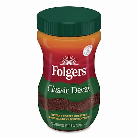 Folgers Classic Decaf Instant Coffee, 8 oz Jar 2550020630