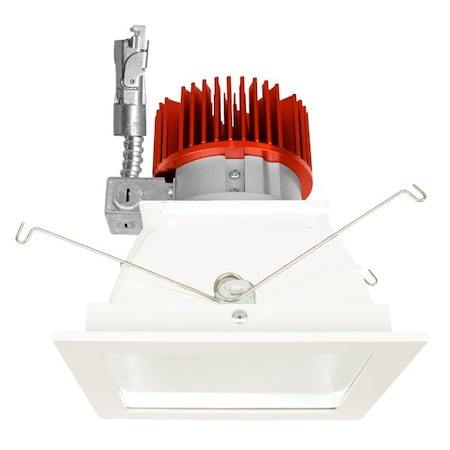 Elco Lighting 4in Square Reflector LED Light Engine Trims, 1250lm, 3500K, Haze with White Trim E440L1235H2