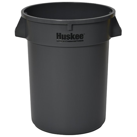 Continental Commercial Products Trash Receptacle, 32 gal Capacity, Plastic, Gray 3200GY