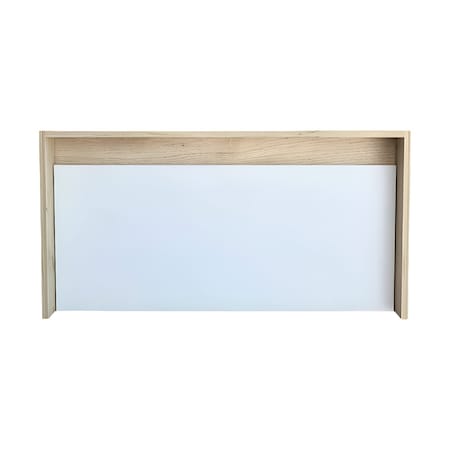 Homeroots 39" White and Natural Wall Mounted Floating Desk 403783
