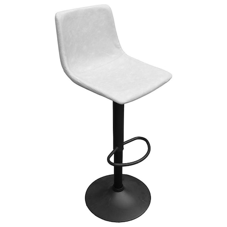 Leisuremod Tilbury Modern Adjustable Bar Stool With Footrest and 360-Degree Swivel, Light Grey TS29LGR