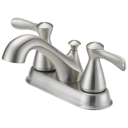 Boston Harbor Lavatory Faucet, 1.2 gpm, 2-Faucet Handle, 3-Faucet Hole, Metal/Plastic, Brushed Nickel F51B0010NP