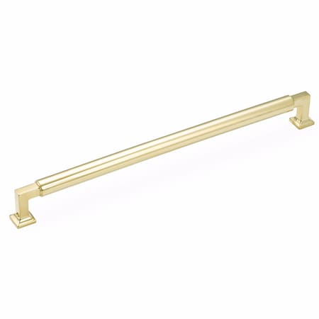Schaub 18in Center to Center Haniburton Appliance Pull Unlacquered Brass Finish 483-UNBR